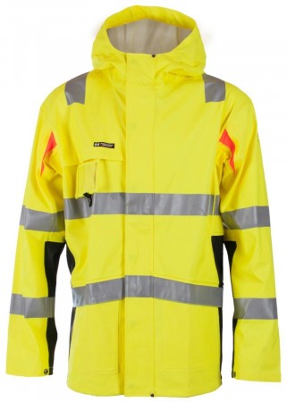 Regnjakke BS Bergset HiVis kl.3