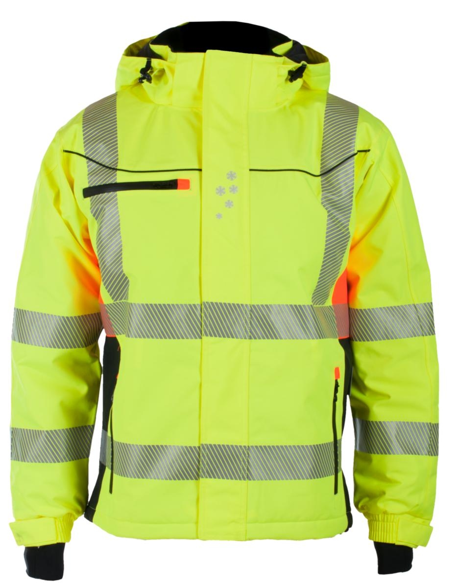 Vinterjakke allværs BS Gjøvik HiVis kl.3 gul/sva