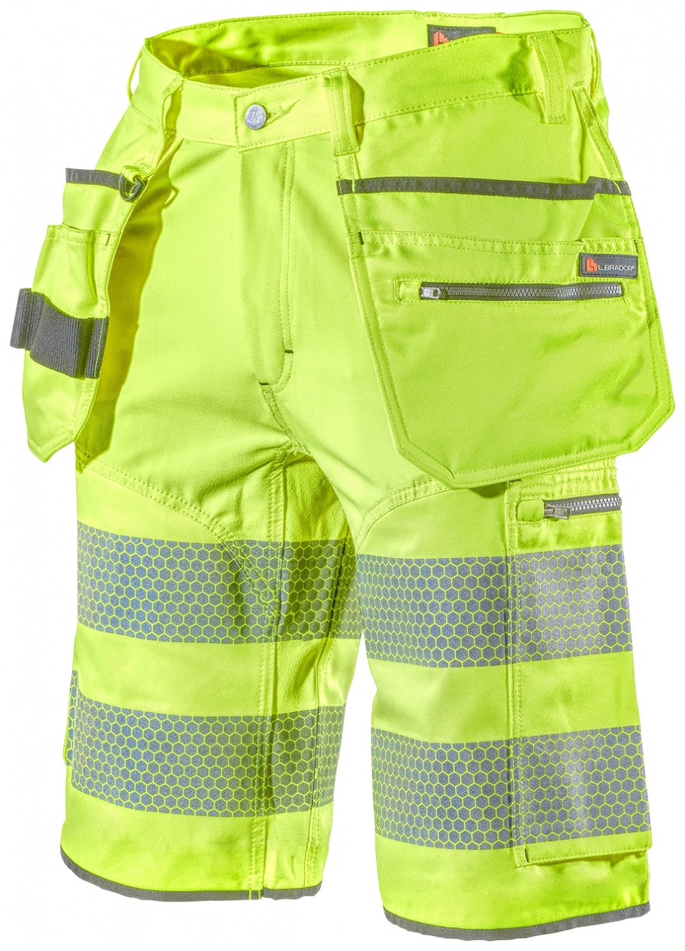 Smidig Hi-Vis-sertifisert shorts i klasse 2, med god slitestyrke, av vann- og smussavvisende hovedmateriale. Flere fireveisstretchpaneler for bedre bevegelsesfrihet og komfort. Shortsen er utviklet i nært samarbeid med brukere.