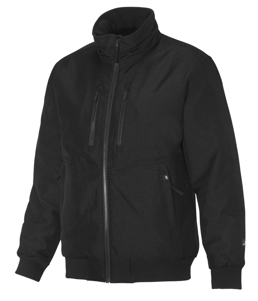 Klassisk, vattert pilotjakke med glidelåslukking og fleece innvendig.
