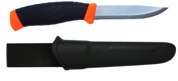 MORA REPKNIV Craftline 10 cm blad i rustfritt Sandvik-stål. Deler av bladet er taggete for ekstra styrke under saging