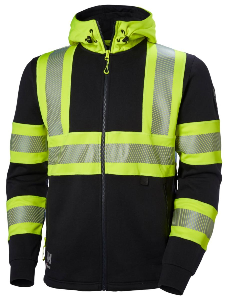 Hettejakke HH ICU HiVis kl.1 gul/koksgrå