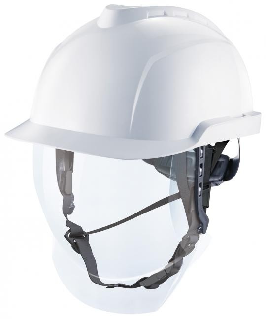 MSA - Balansert og lett hjelm, ikke-ventilert, med 6-punkts Fas-Trac® III
justeringsinnmat, GS-ET-29 klasse 1 ansiktsvisir